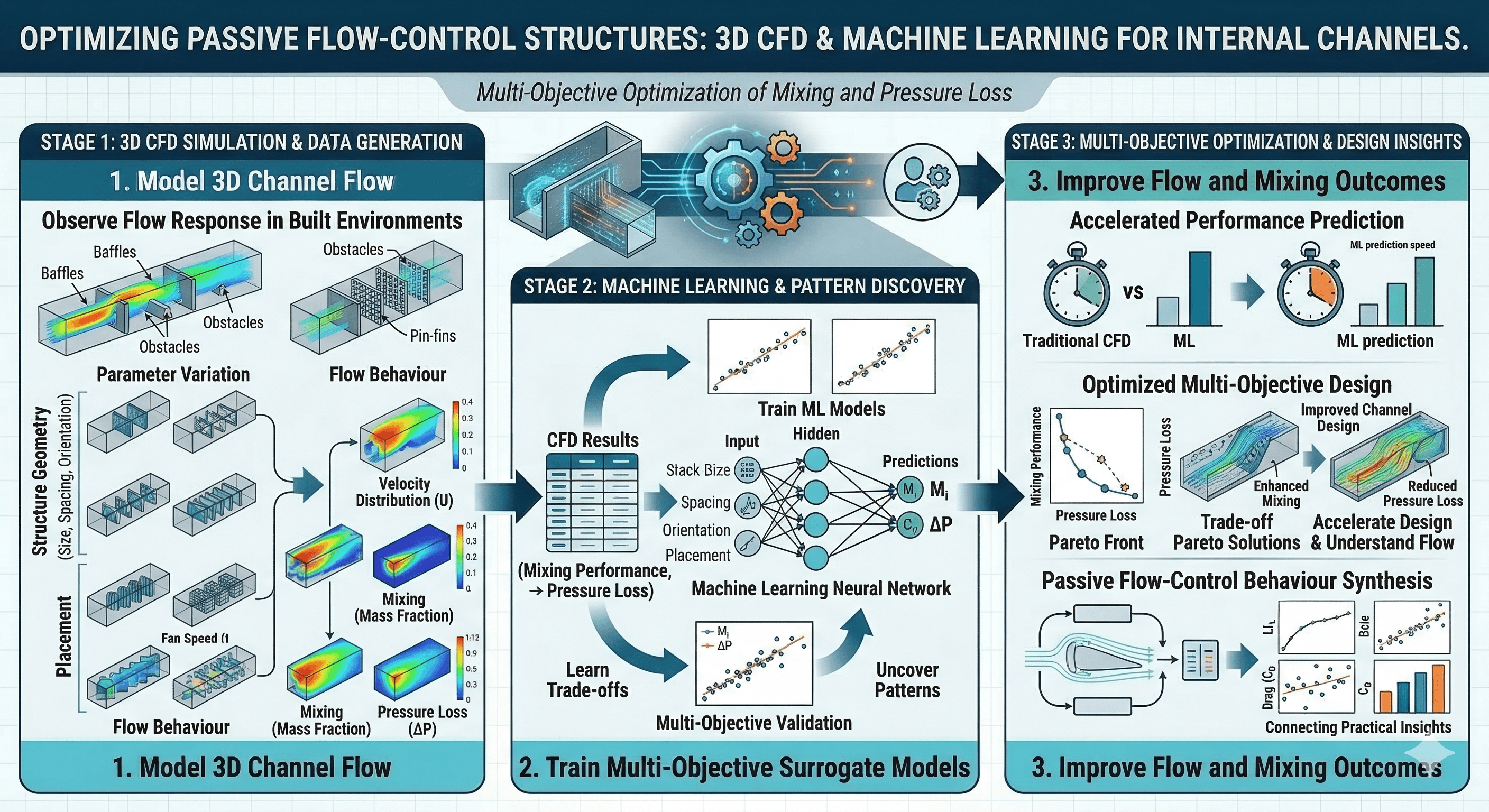 Channel CFD + ML workflow